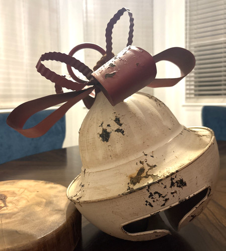 Aged metal jingle bell - aged,